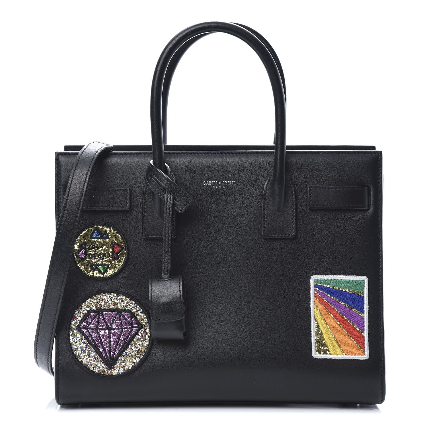 Saint Laurent Calfskin Patchwork Baby Sac De Jour Black Multi 1 of 19