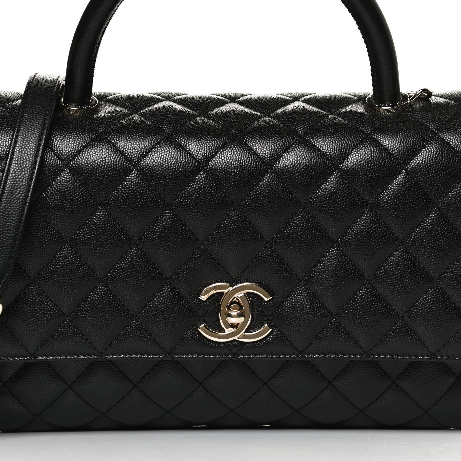 Chanel Caviar Quilted Small Coco Handle Flap Black 7 of 11
