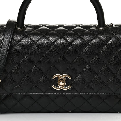 Chanel Caviar Quilted Small Coco Handle Flap Black 7 of 11