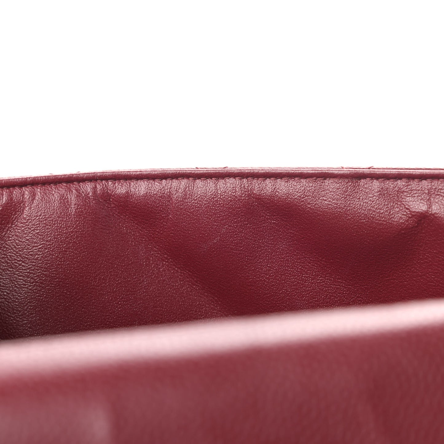 Caviar Quilted Maxi Single Flap Dark Red