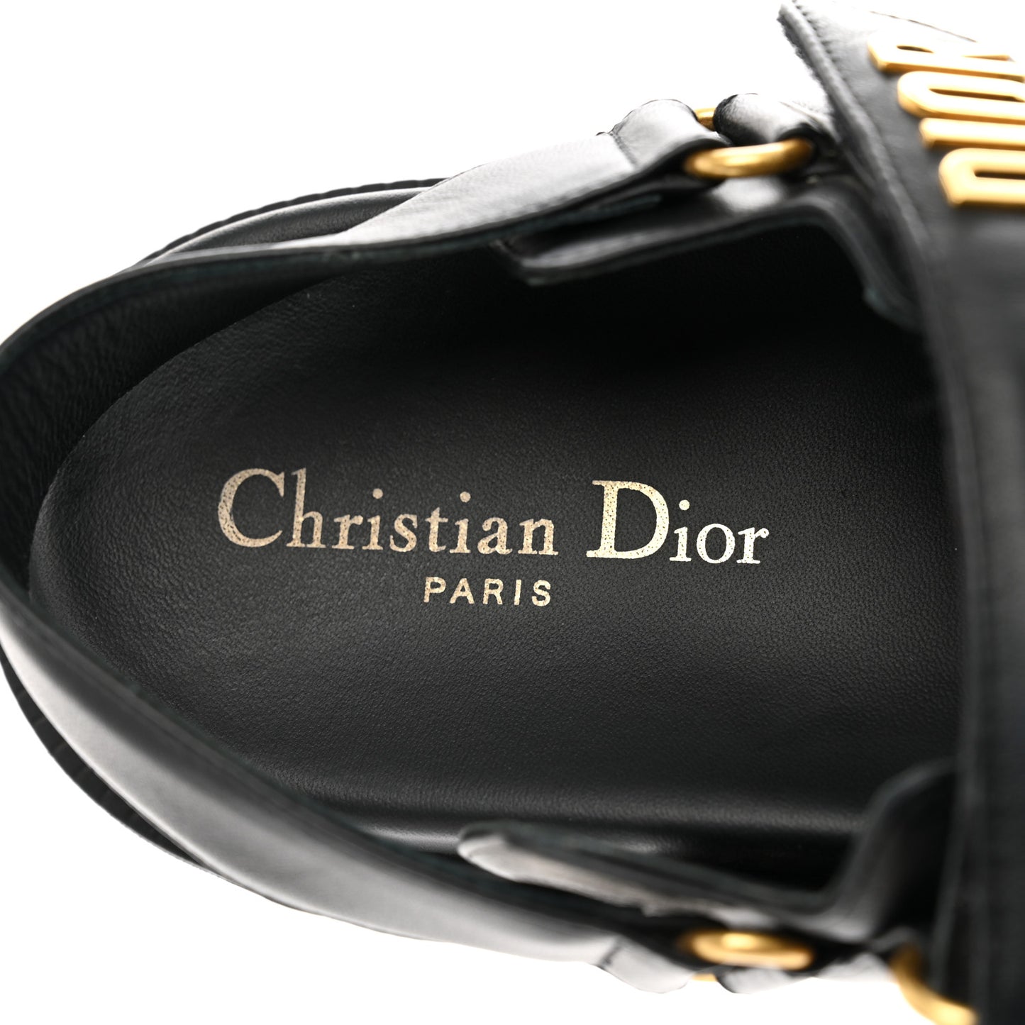 Lambskin Dioract 10mm Sandals 40.5 Black