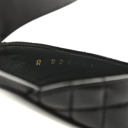 Chanel Patent Lambskin Quilted Cap Toe Ballerina Flats 38 Black 8 of 9