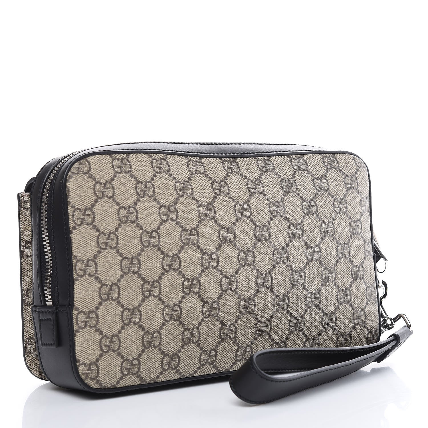Gucci GG Supreme Monogram Mens Eden Wristlet Black 3 of 11