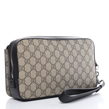 Gucci GG Supreme Monogram Mens Eden Wristlet Black 3 of 11