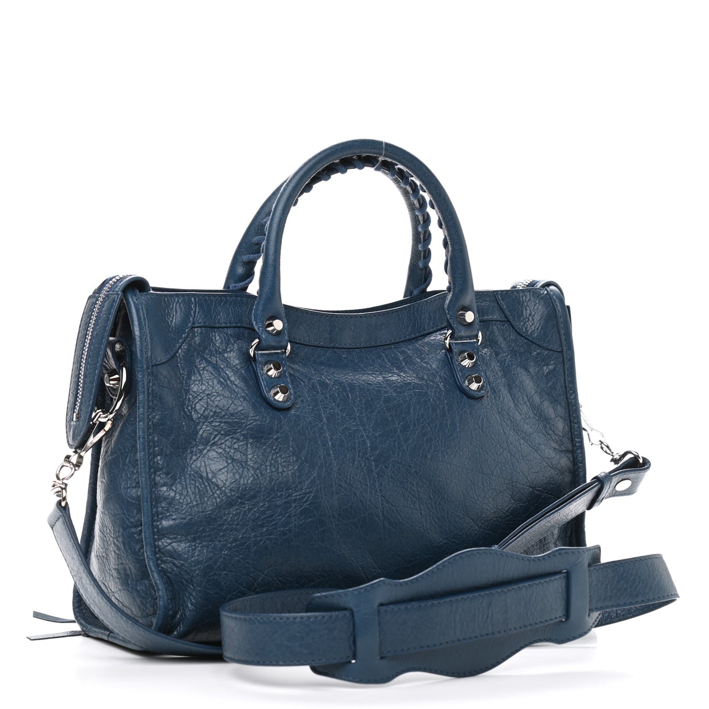 Agneau Classic Silver Hardware S City Bleu Profond