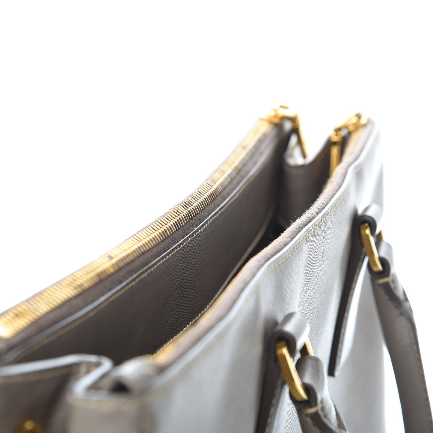 Saffiano Large Galleria Double Zip Tote Argilla