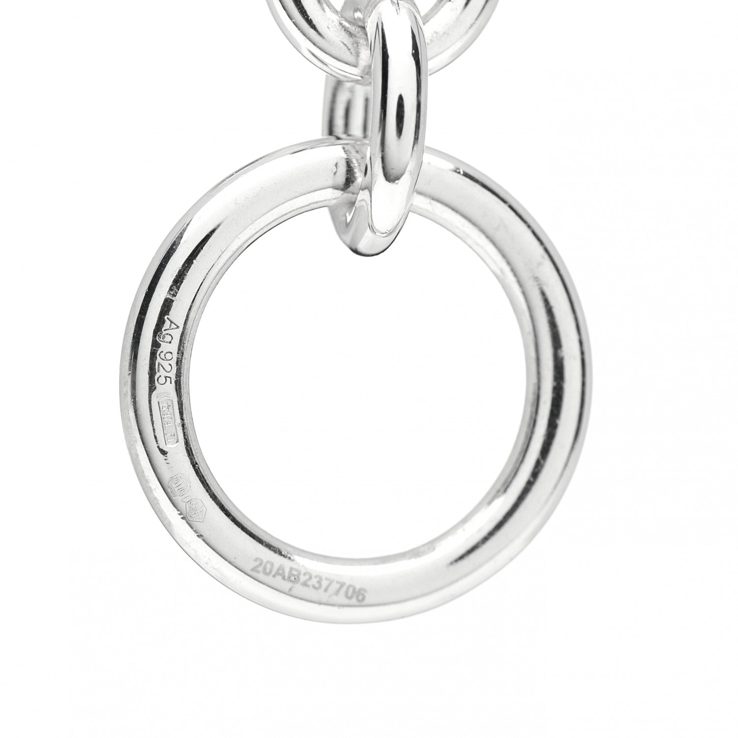 Hermes Sterling Silver Five Bags Amulette Charm Bracelet ST 4 of 5