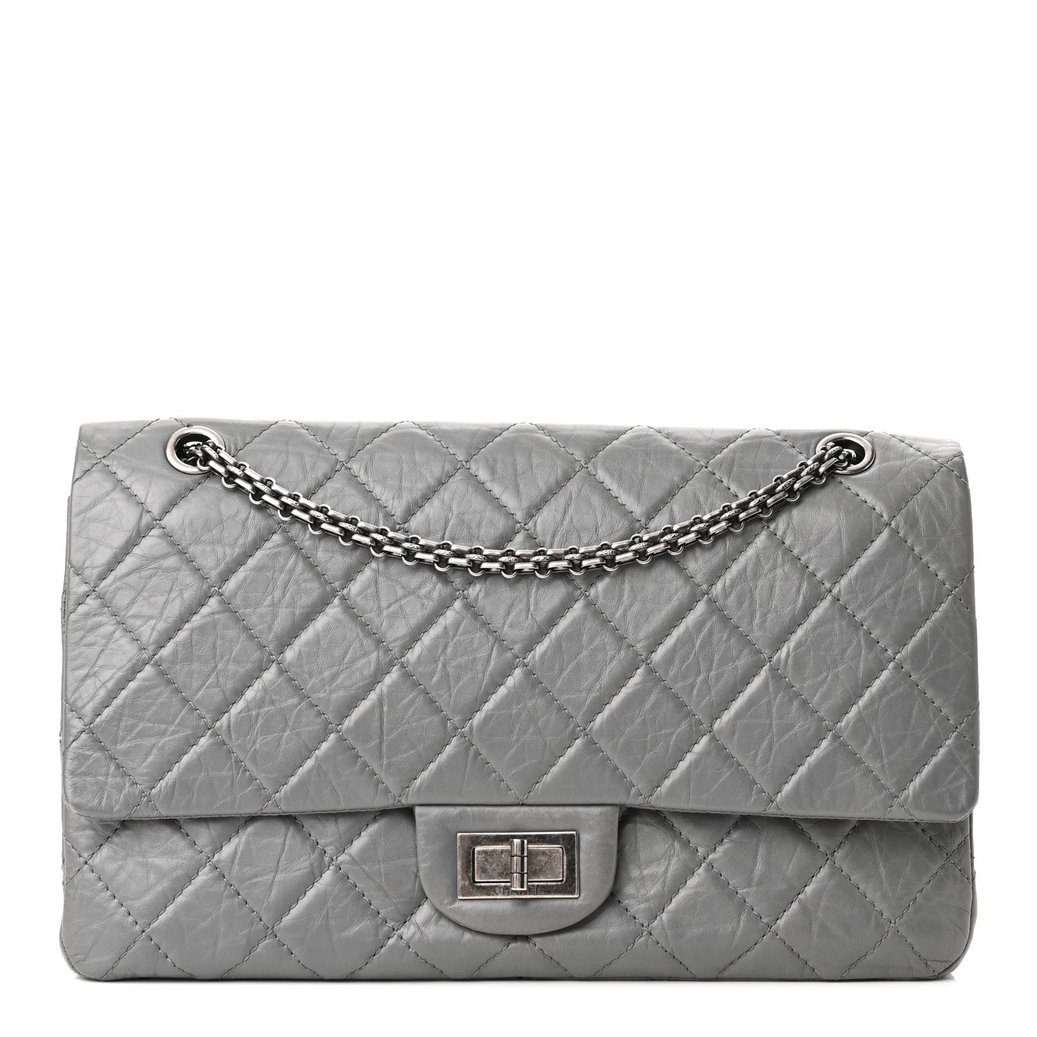 Chanel Aged Calfskin Quilted 2.55 Reissue 227 Flap Grey 1 of 9