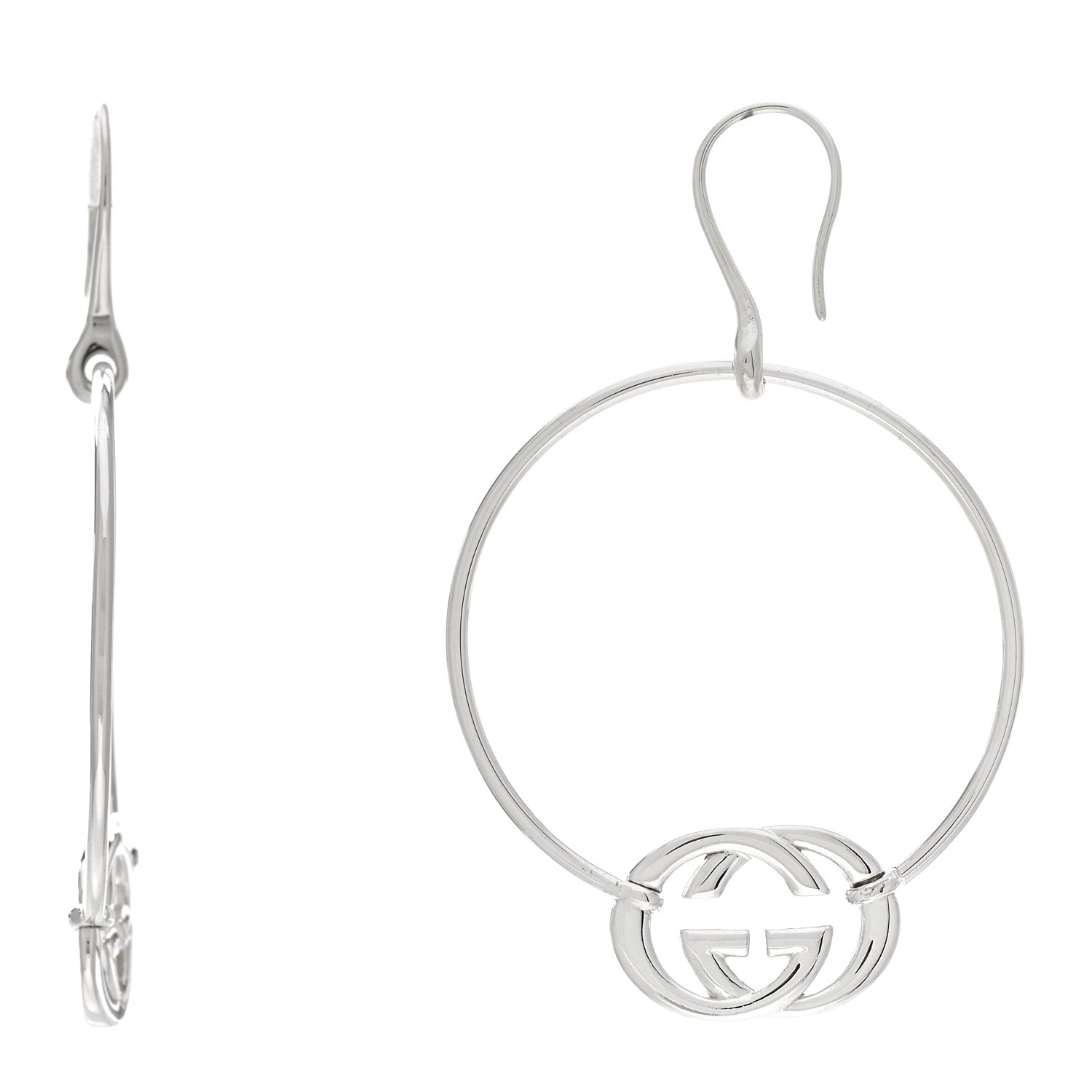 Gucci Sterling Silver Britt Hoop Earrings 1 of 5