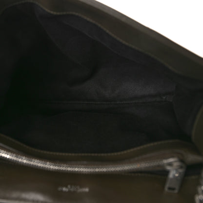 Saint Laurent Calfskin Y Quilted Monogram Medium Loulou Chain Satchel Khaki Fonce 5 of 9