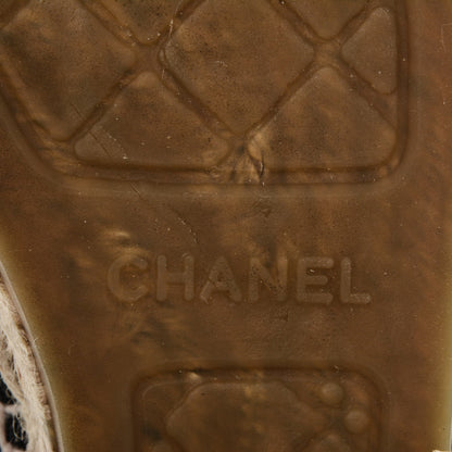 Chanel Patent Sequin CC Espadrilles 39 Black 6 of 8