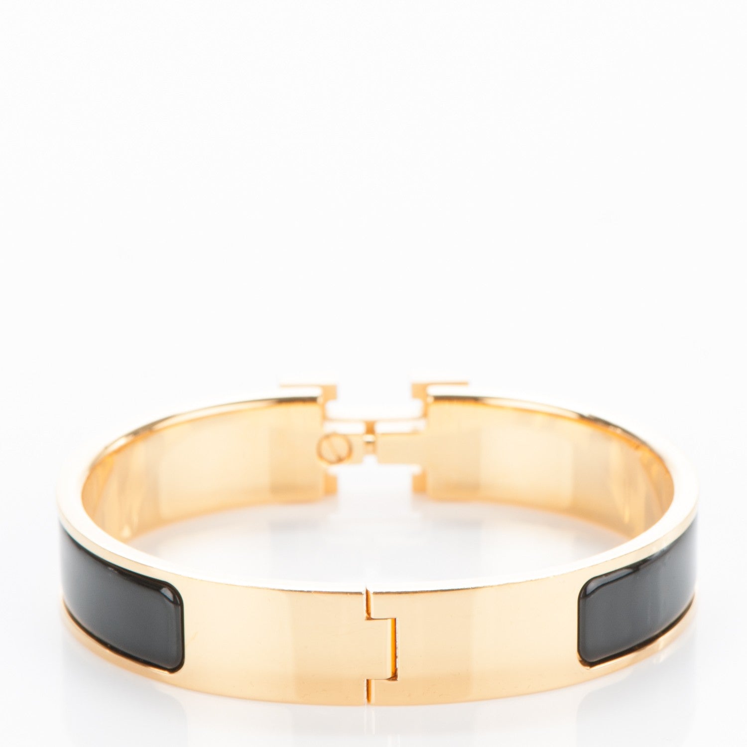 Hermes Enamel Narrow Clic Clac H Bracelet PM Black 3 of 4