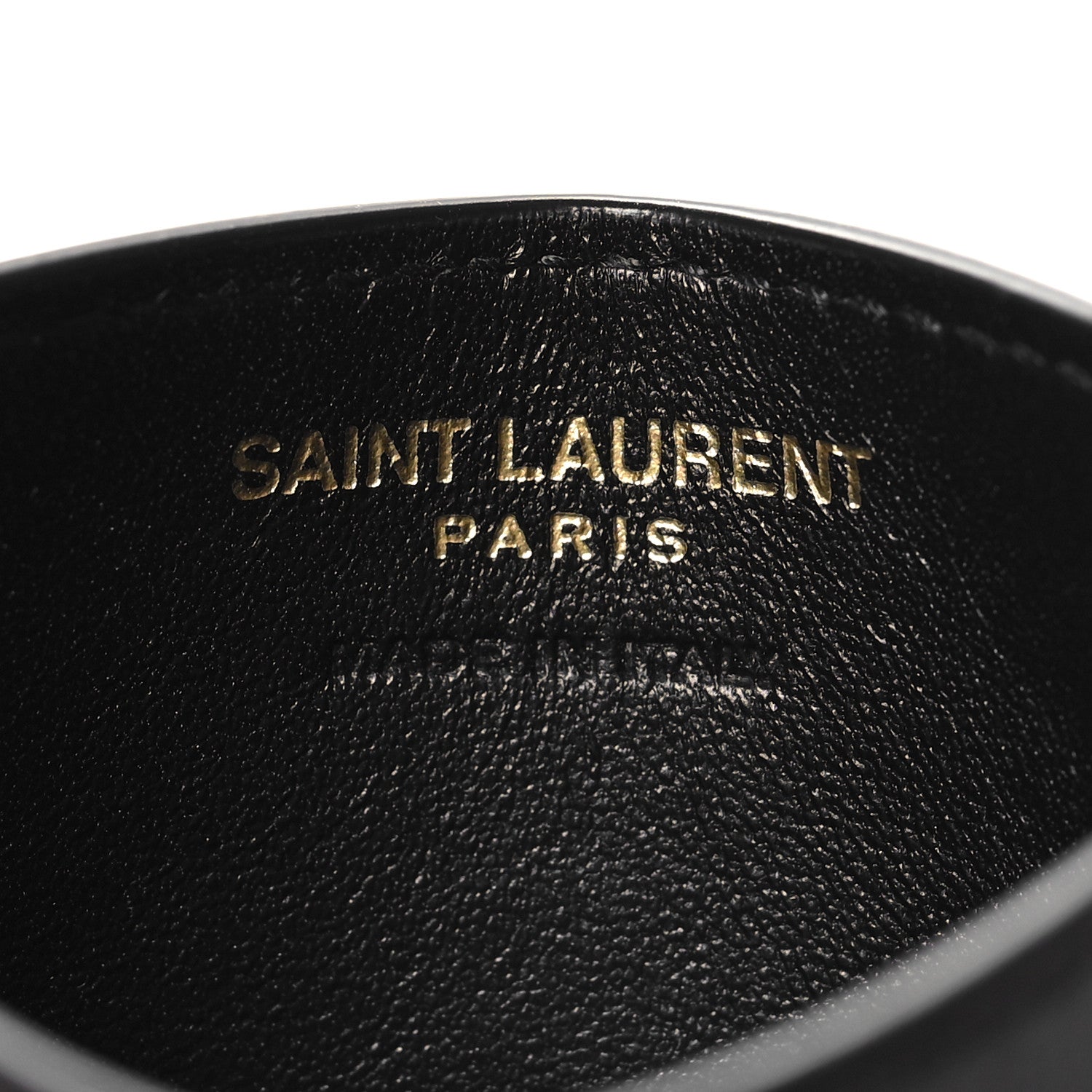 Saint Laurent Calfskin Monogram Credit Card Case Black 6 of 7
