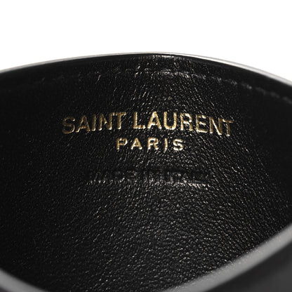 Saint Laurent Calfskin Monogram Credit Card Case Black 6 of 7