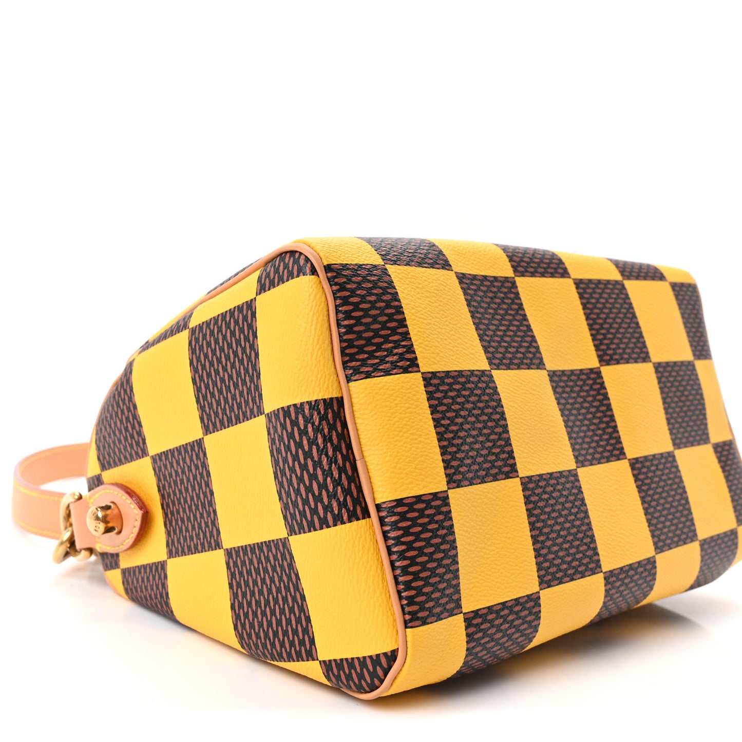 Damier Pop Speedy Bandouliere 25 Jaune Mat