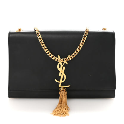 Saint Laurent Smooth Calfskin Medium Classic Monogram Kate Tassel Satchel Black 1 of 9