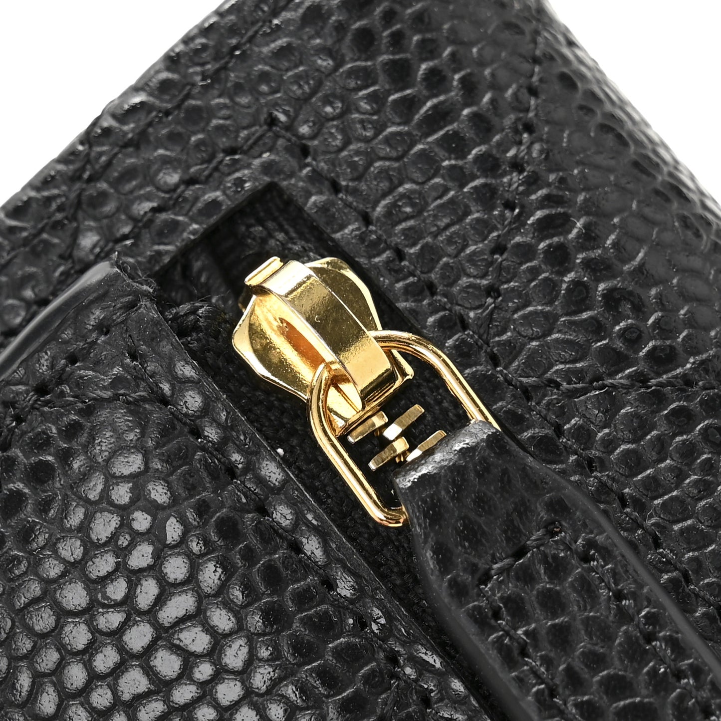 Caviar Quilted Compact Flap Wallet Black