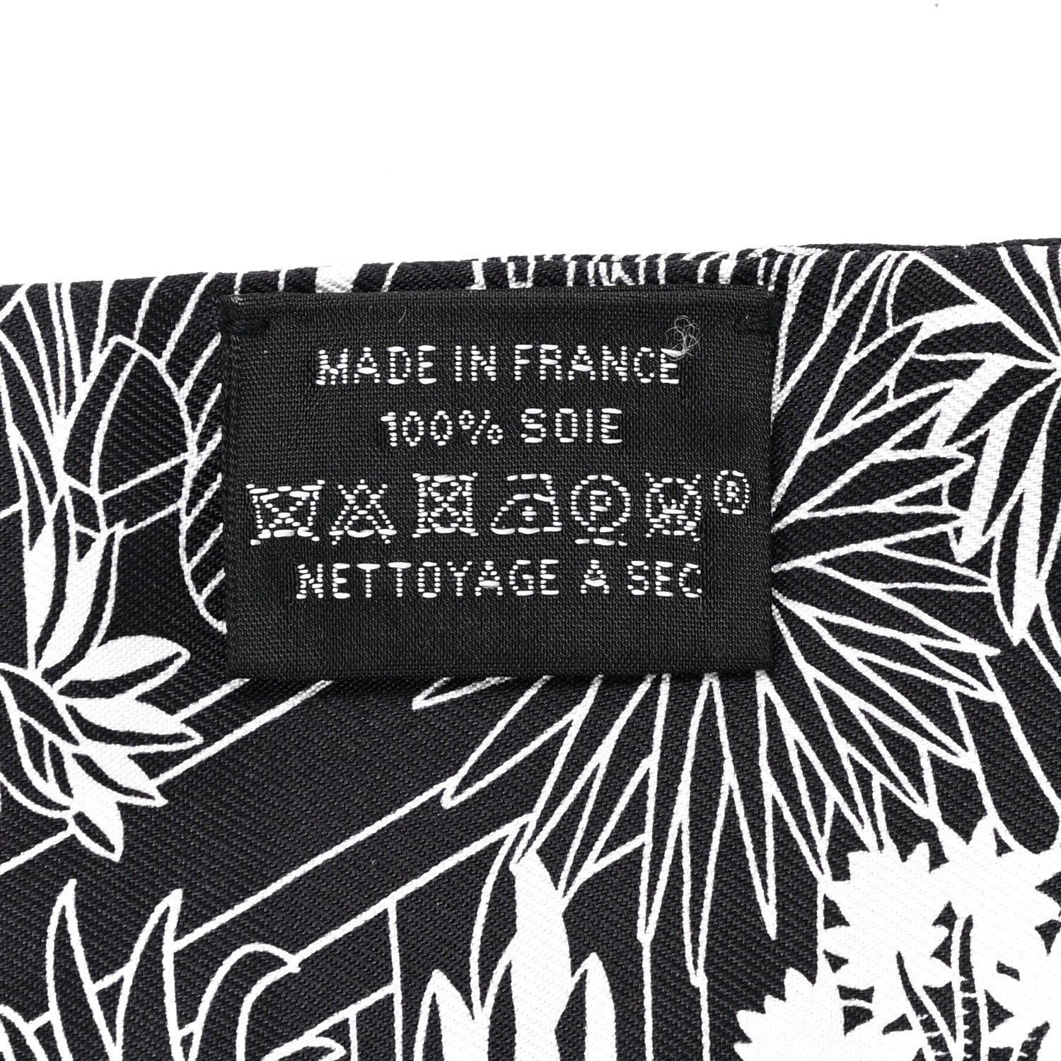 Hermes Silk Animapolis Twilly Black White 3 of 3