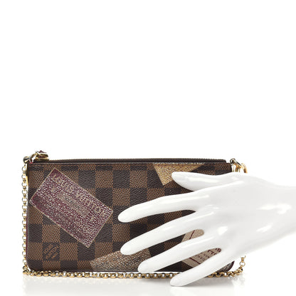 Louis Vuitton Damier Ebene Trunks Labels Pochette Milla MM 2 of 11