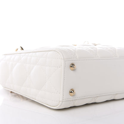 Christian Dior Lambskin Cannage Mini Lady Dior White 7 of 9