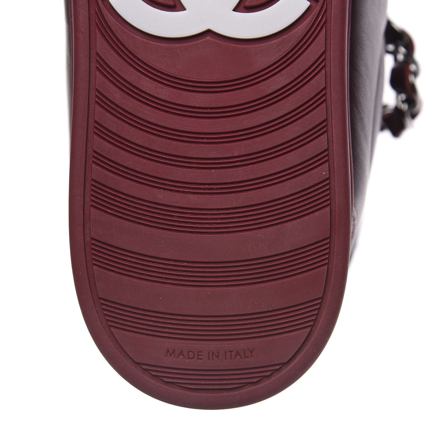Chanel Lambskin Zipped Chain CC Sneakers 41 Burgundy 7 of 10