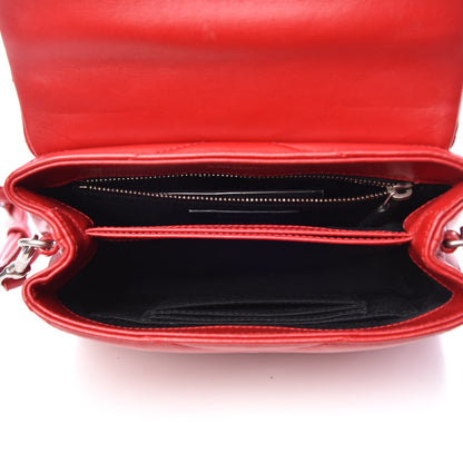 Saint Laurent Calfskin Y Quilted Monogram Toy Loulou Crossbody Bag Red 5 of 7