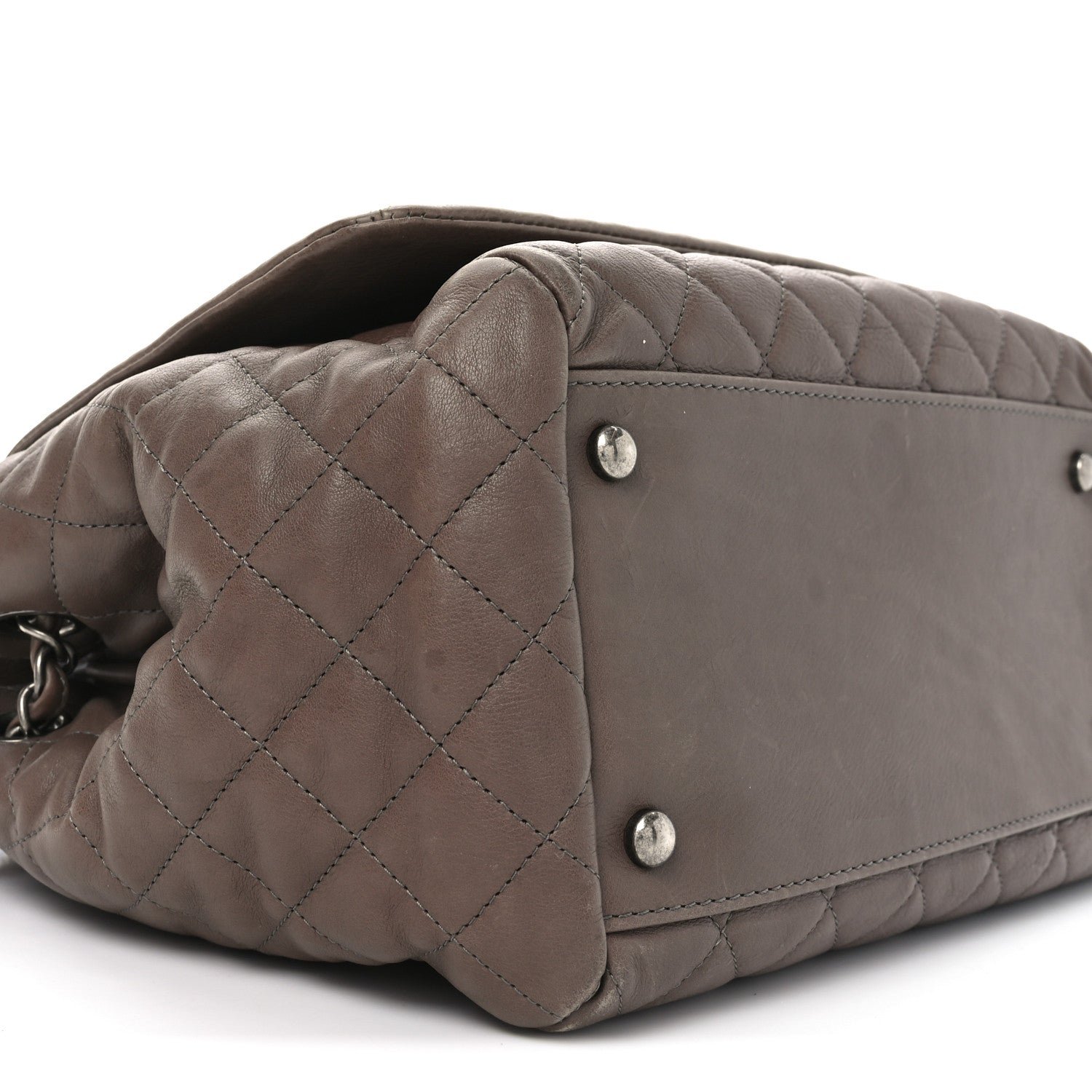 Chanel Calfskin Quilted Istanbul Accordion Flap Dark Grey 8 of 9
