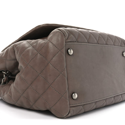 Chanel Calfskin Quilted Istanbul Accordion Flap Dark Grey 8 of 9