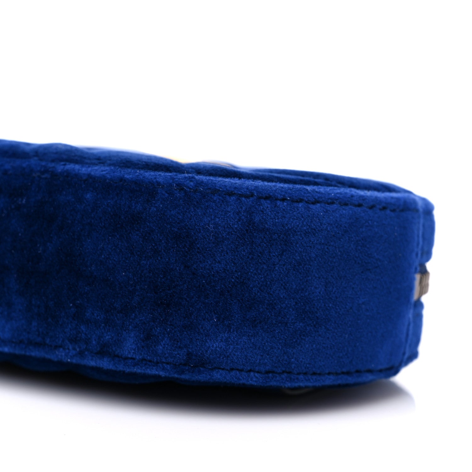 Gucci Velvet Matelasse GG Marmont Belt Bag 85 34 Cobalt Blue 10 of 10