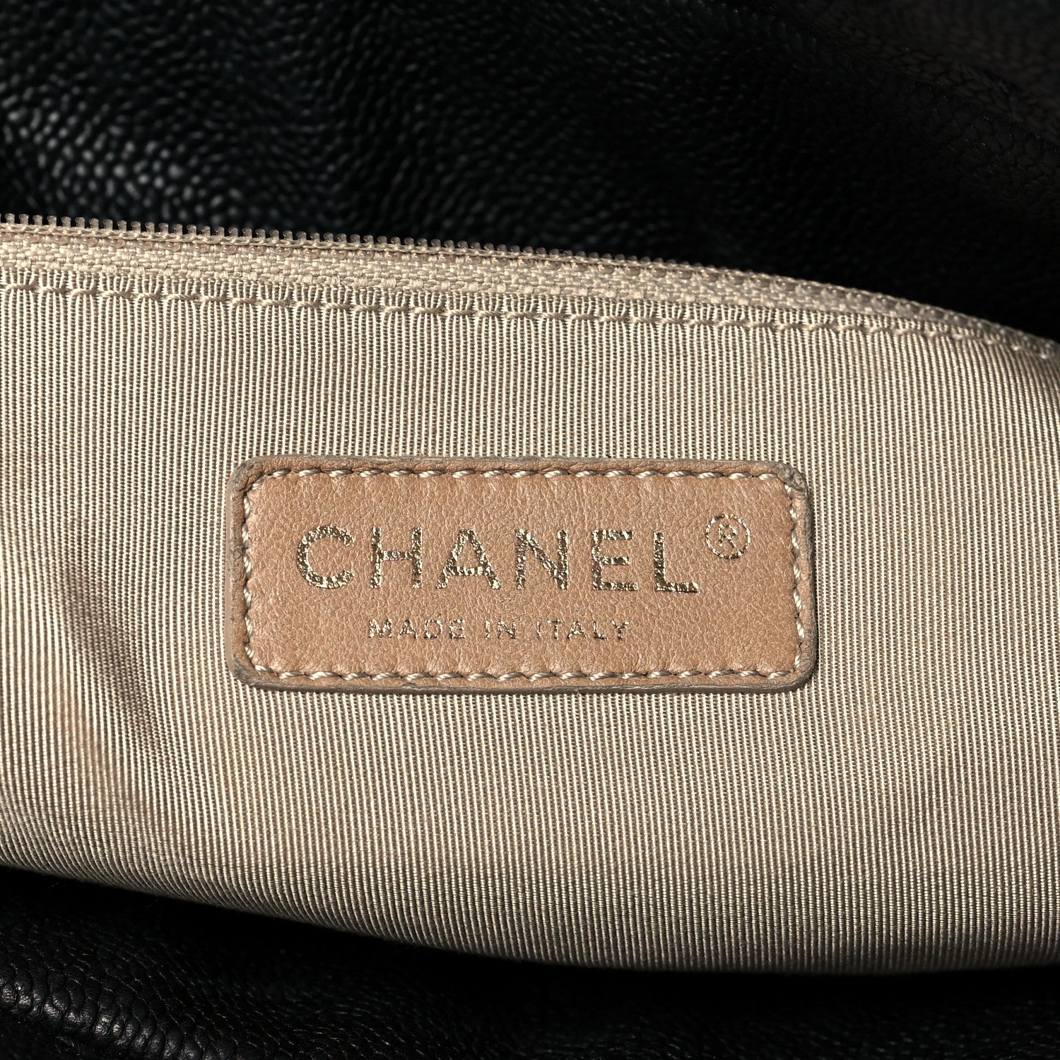 Chanel Caviar Stitched Tote Black 6 of 13