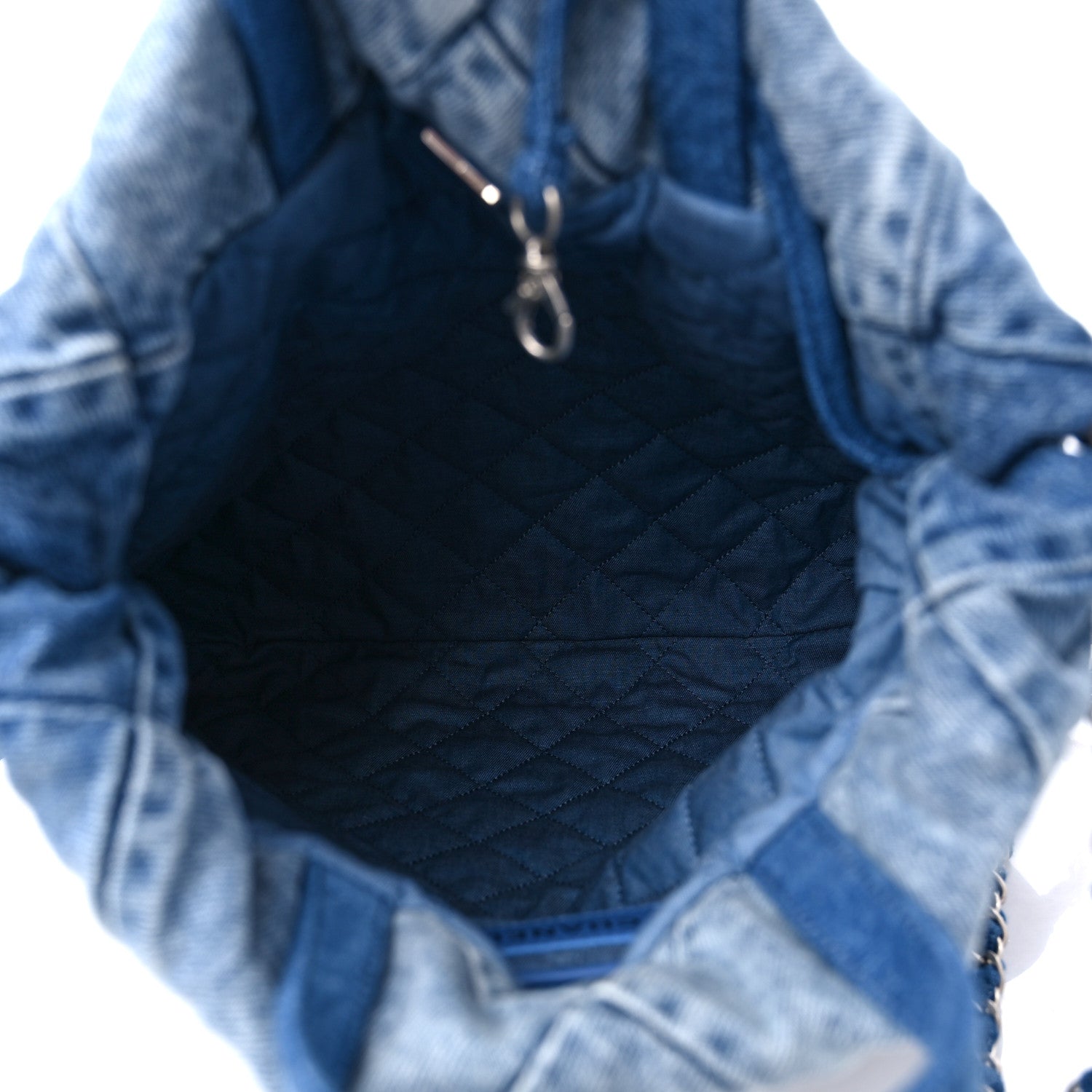Chanel Denim Quilted Chanel 22 Backpack Blue 4 of 9