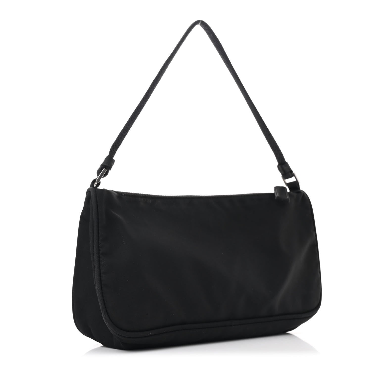 Prada Tessuto Nylon Pochette Bag Black 3 of 11