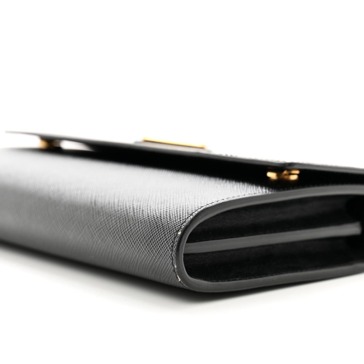 Saffiano Wallet With Shoulder Strap Black