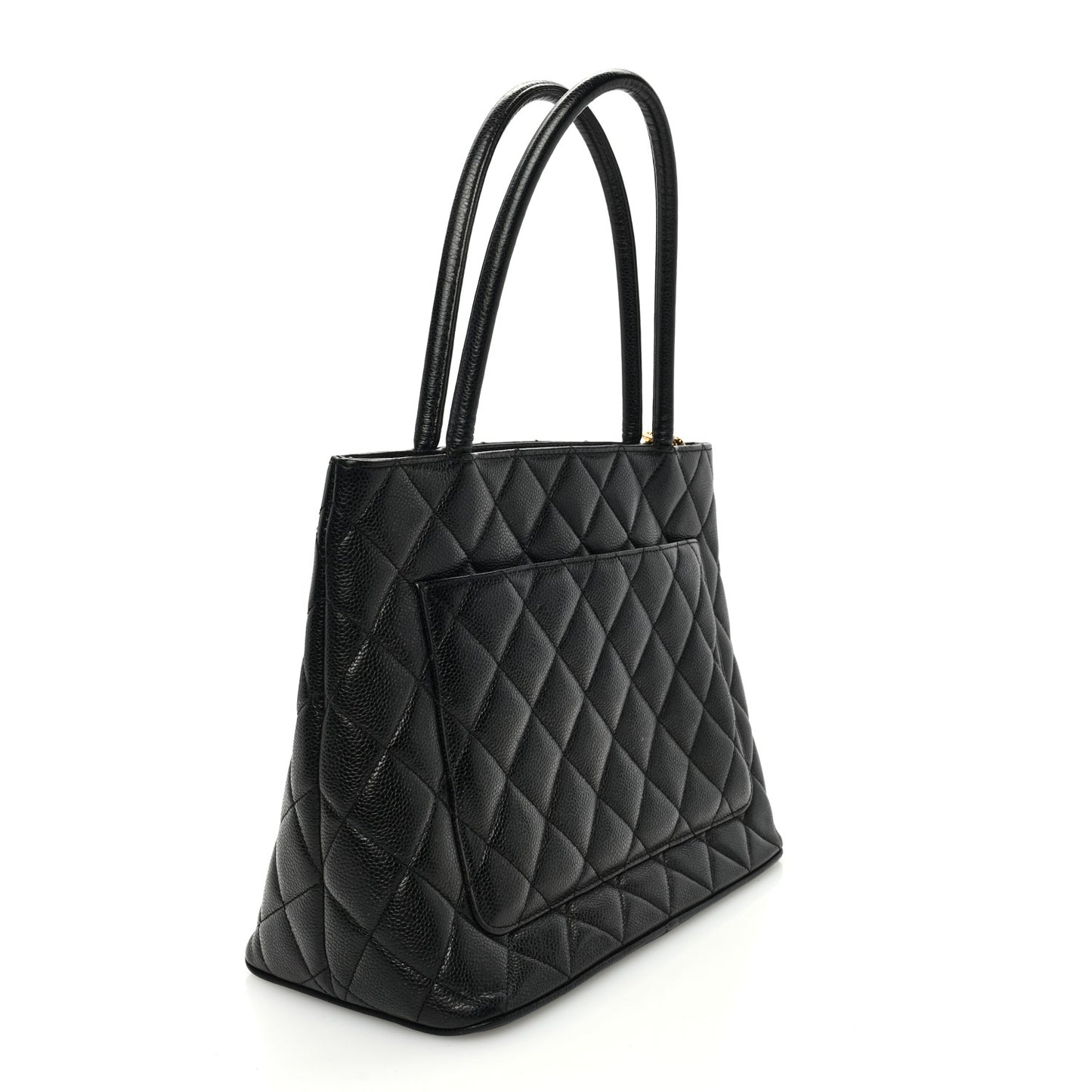 Caviar Quilted Medallion Tote Black