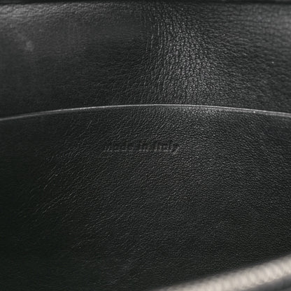 Celine Smooth Lambskin Frame Evening Chain Clutch Black White 6 of 10