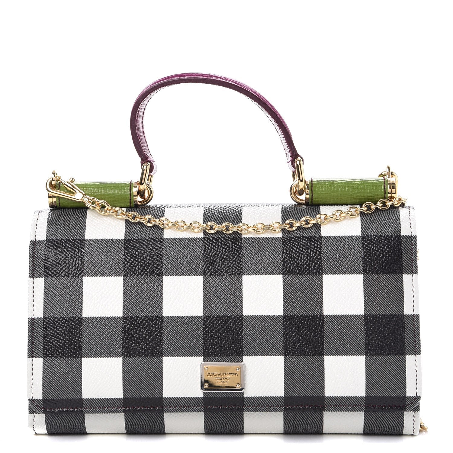 Dolce & Gabbana Dauphine Printed Wallet On Chain Multicolor 1 of 8