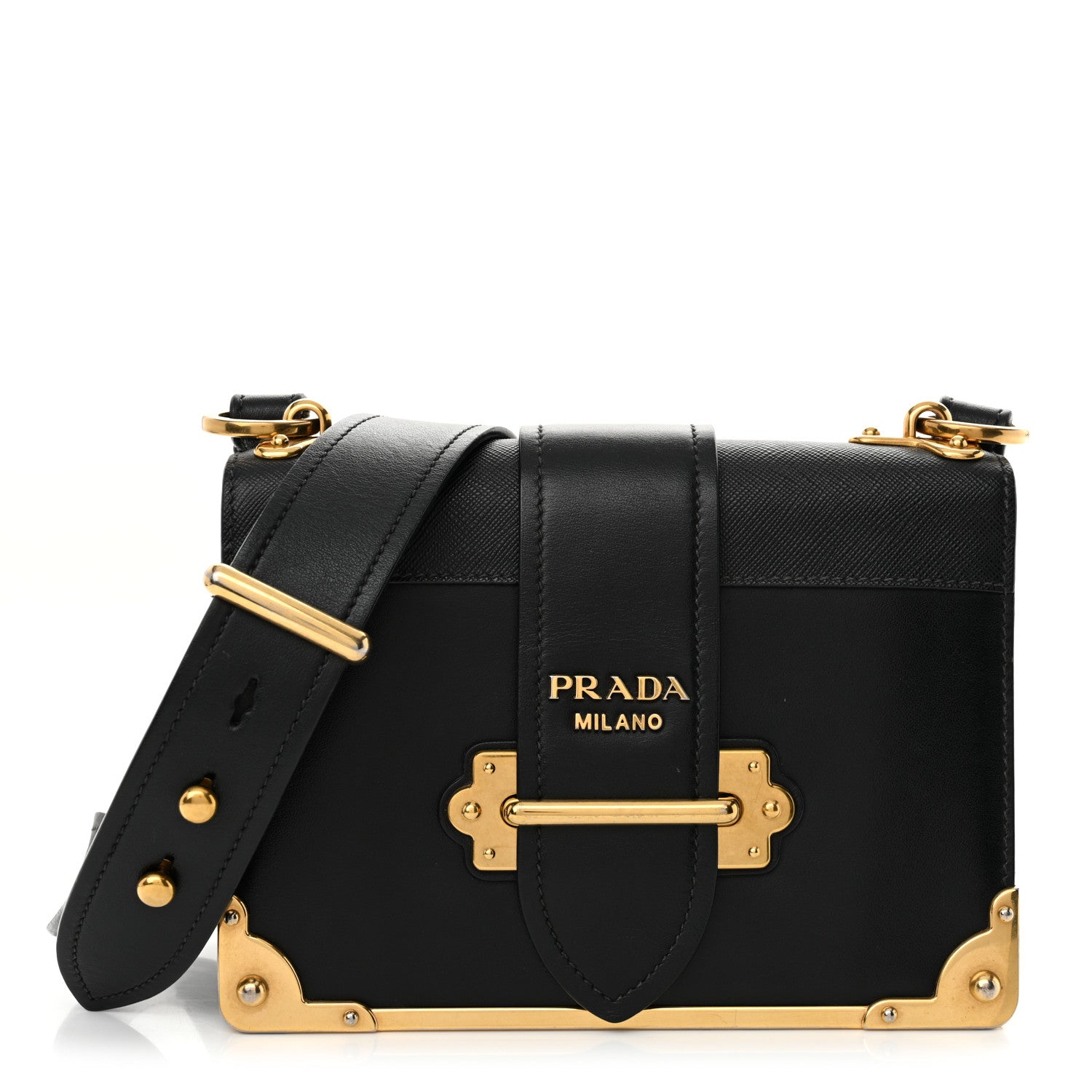 Prada City Calf Saffiano Cahier Bag Black 1 of 13