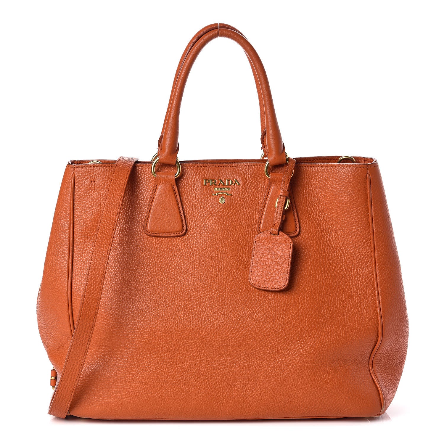 Prada Vitello Daino Tote Papaya 1 of 11
