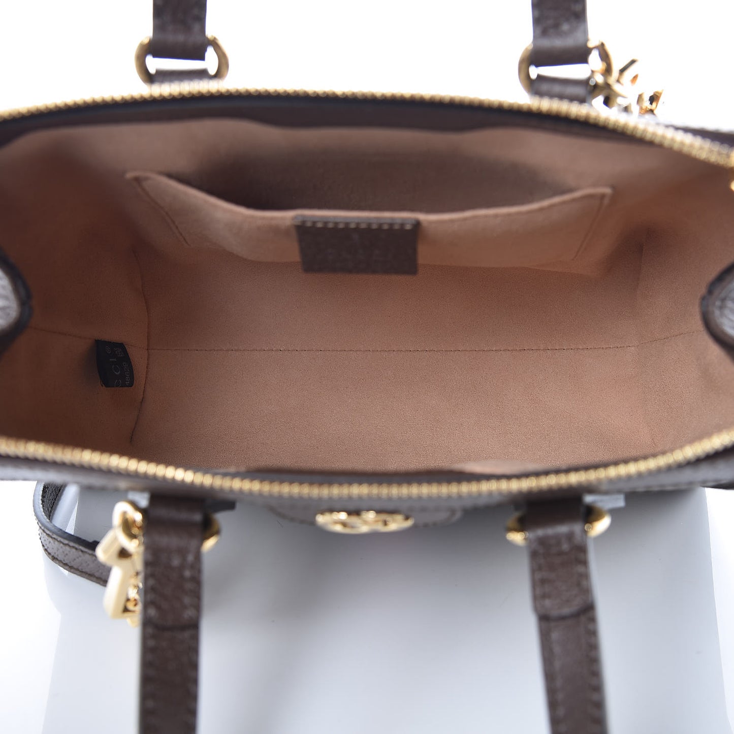 GG Supreme Monogram Small Ophidia Tote Bag Brown