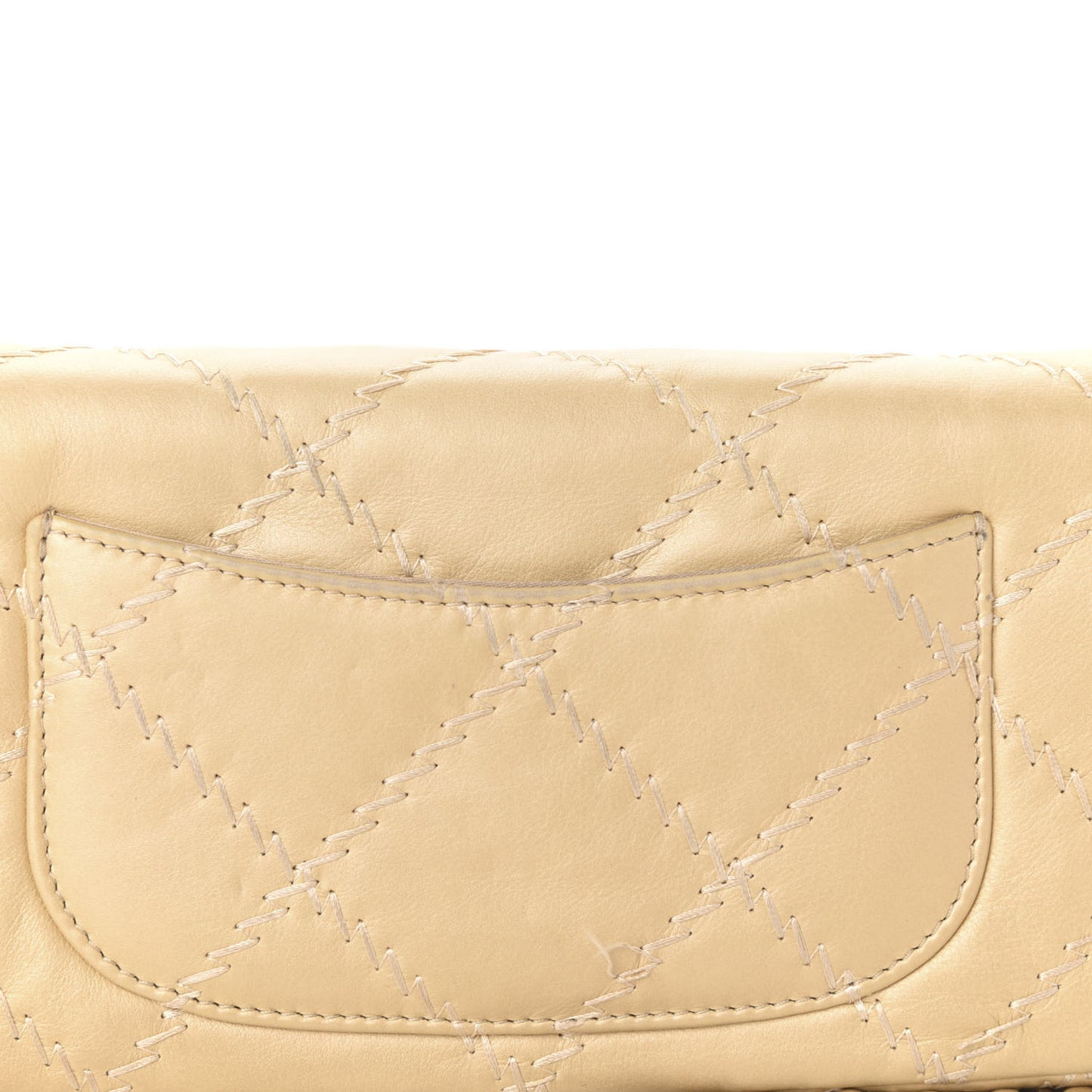 Calfskin Ultimate Stitch Flap Gold