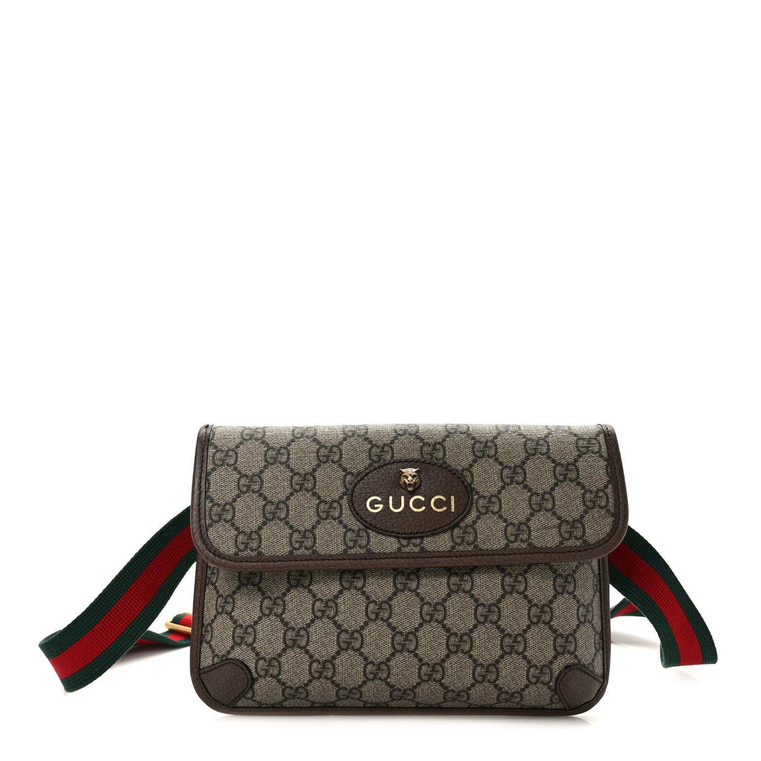 Gucci GG Supreme Monogram Neo Vintage Web Belt Bag Brown 1 of 10