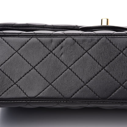 Chanel Lambskin Quilted Medium Double Flap Black 10 of 15