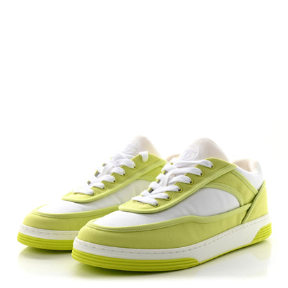 Chanel Fabric Womens Logo Sneakers 37 Green 3 of 13