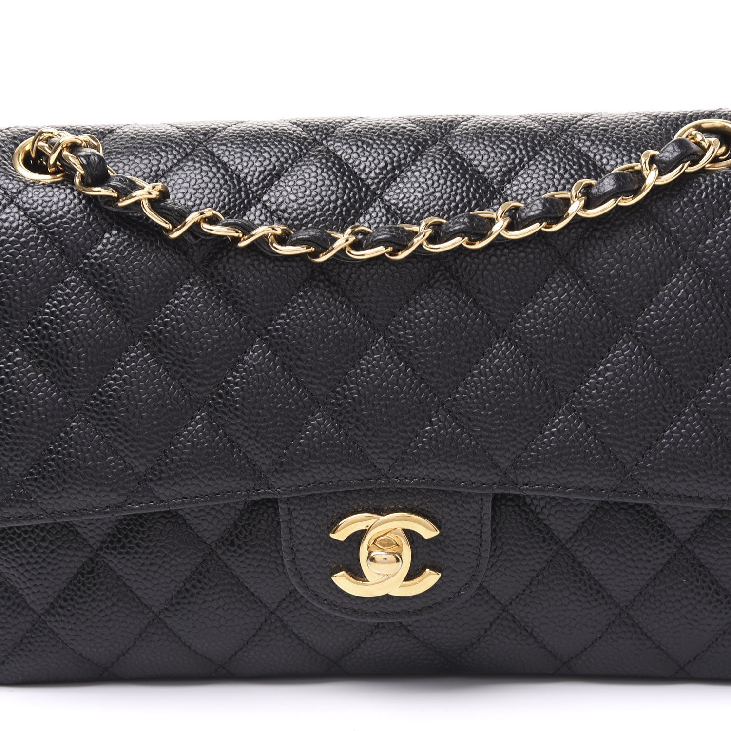 Chanel Caviar Quilted Medium Double Flap Black 9 of 10