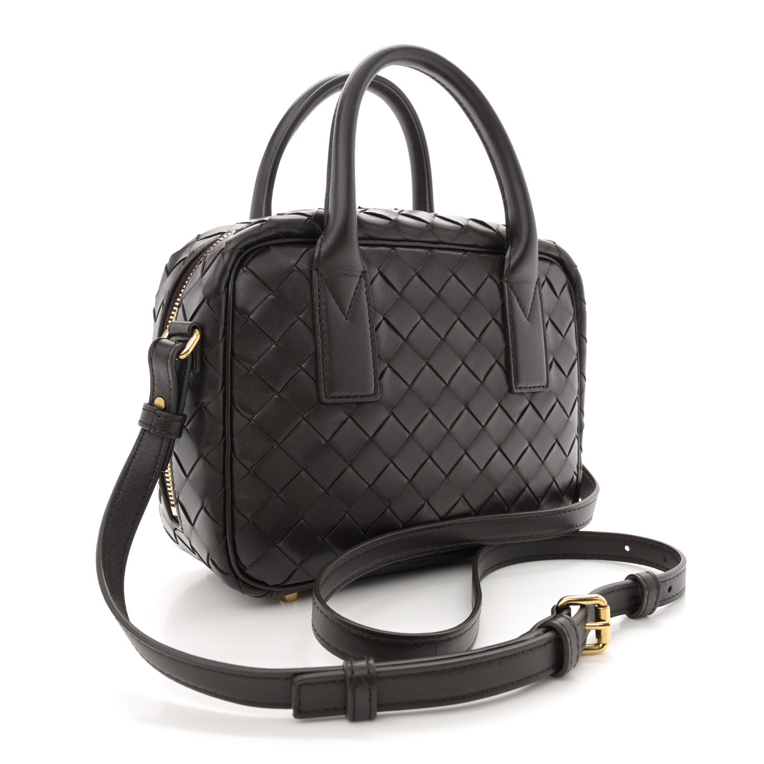 Bottega Veneta Lambskin Intrecciato Small Getaway Fondant 2 of 9