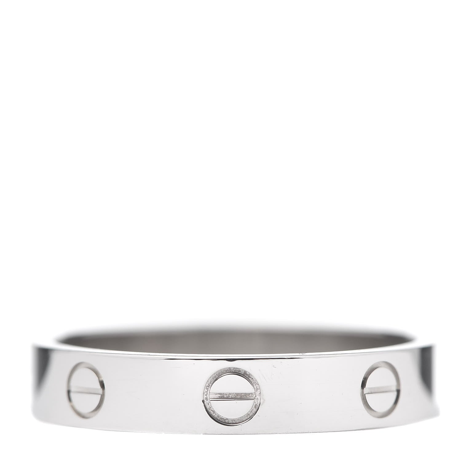 Cartier 18K White Gold 3.5mm LOVE Wedding Band Ring 59 8.75 3 of 5