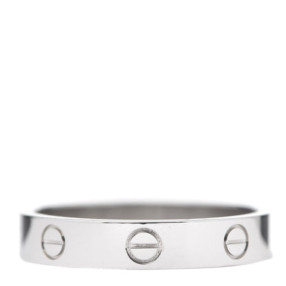 Cartier 18K White Gold 3.5mm LOVE Wedding Band Ring 59 8.75 3 of 5