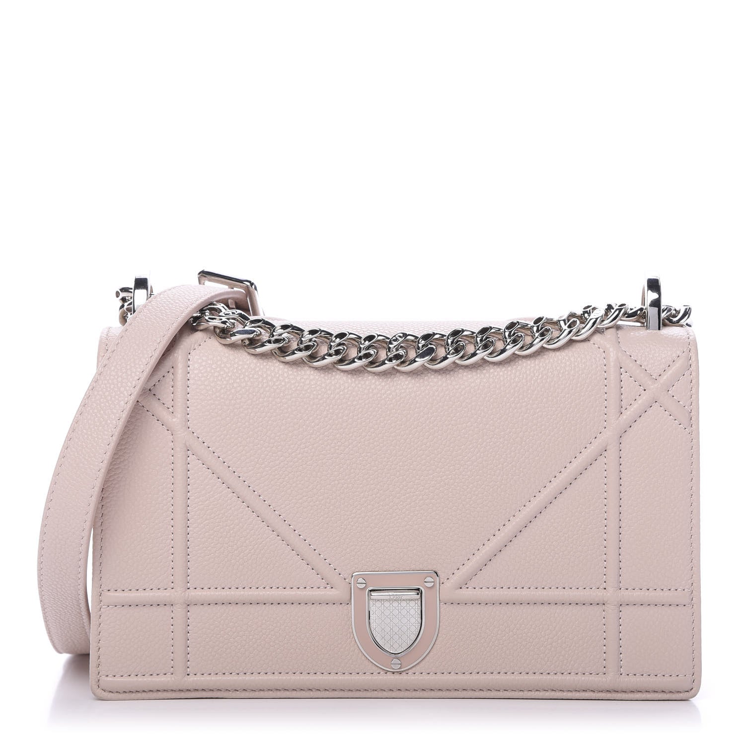 Christian Dior Grained Calfskin Cannage Small Diorama Flap Bag Rose Poudre 1 of 9