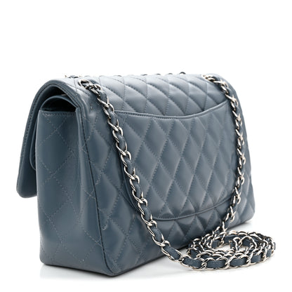 Chanel Lambskin Quilted Jumbo Double Flap Dark Blue 3 of 12