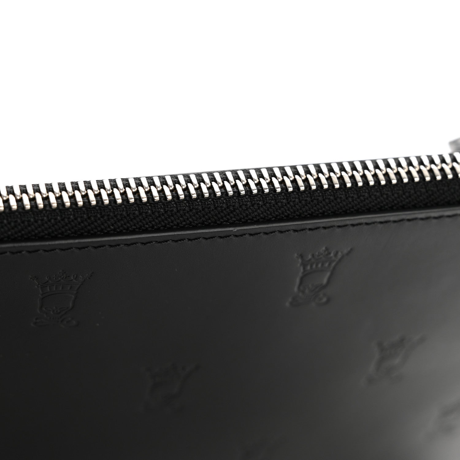 Givenchy Smooth Calfskin Skull Embossed Zip Pouch Black 8 of 9